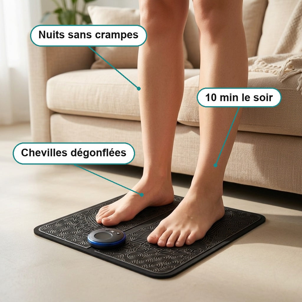 Chevilles dégonflées, nuits sans crampes, 10 min le soir